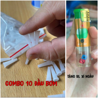 10 Đầu Chuyển Đổi Bơm Gas Bật Lửa Bằng Bình Gas Du Lịch (tặng 1 BL xí ngầu)