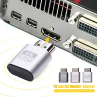 HD Dummy Plug Display Emulator Virtual Monitor Computer GPU Graphics Card Adapter for Ethereum ETH BTC Mining Support 4K UHD