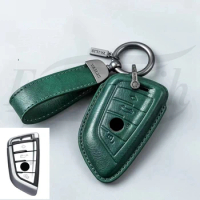 Car Leather Key Case Cover Chain For BMW Display Key E90 3 4 5 Series F20 F21 F30 F31 G11 G12 G30 G31 G32 I8 Energy Ix XM I7
