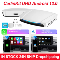 2024 New CarlinKit Android 13 CarPlay AI Box UHD HD Output Wireless CarPlay Android Auto TV Video Box Qualcomm SDM660 8-Core