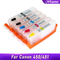 OYfame For Canon 450 451 Ink cartrige refill kit for For canon PIXMA MG5440 MG5540 MG6440 Ip7240 MX924 IX6540 IX6840 Printer