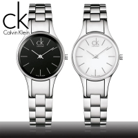 瑞士 CK手錶 Calvin Klein 黑面藍寶石水晶摩登極簡風女錶(K4323130-K4323126)