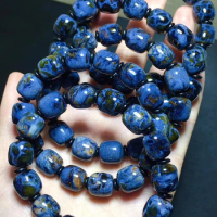 blue/yellow Pietersite stoneegg 10*12mm bracelet 7.5inch FPPJ wholesale beads nature AA