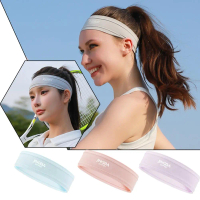 Head Band 4cm Cotton Fabric Tennis Sweatband Anti slip Headband For Badminton Sports Training K0O6