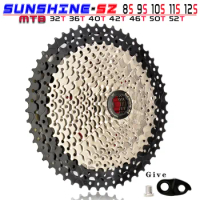 SUNSHINE MTB Cassette 8 9 10 11 12 Speed 32/36/40/42/46/50/52T Mountain Bicycle Freewheel Bike Sprocket For Shimano SRAM Sunrace