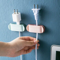 Power Plug Socket Holder Wall Mounted Self Adhesive Tape Cord Organizer Rack For Kitchen Appliances 2 Pack USB Data Cable Winder
