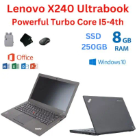 (TERPAKAI) LAPTOP BISNES 12.5\ LENOVO THINKPAD X240 I5 GEN-4 8GB RAM 250GB SSD WINDOWS 10 PRO"