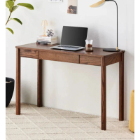 【橙家居·家具】/預購/挪威系列胡桃色1.05米單抽書桌 NW-A4162(預購品 工作桌 辦公桌 桌子 實木桌 化妝桌)