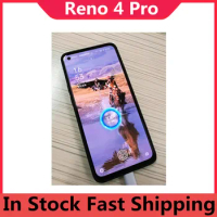 Original Oppo Reno 4 Pro Mobile Phone Snapdragon 765G Android 10.0 6.5" AMOLED 90HZ 48.0MP 65W Super Charger Face ID Fingerprint