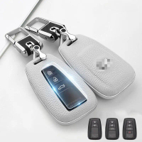 hot ZOBIG Leather Car Key Cover Case Keychain For Toyota CHR Prado Camry Avalon RAV4 Highlander Aval