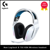 Logitech g733 wireless headset lightspeed kda limited edition gamer rechargeable dts headset, dts x2.0, 7.1 surround sound