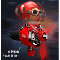 Car Mounted Accessories, Teddy Bear, Creative Air Force Punk Small Aircraft Air Vents, Aromatherapy and Deodorizing Fragrance