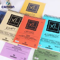 CANSON XL Series Creative Painting Book 16K/8K/A4/A3 Sketch/Marker/Acrylic/Watercolor/Pencil/Toner Stick Book Kraft Paper Book