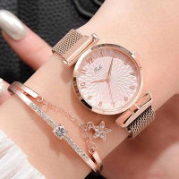 Jam Tangan Wanita Stainless Steel with Bracelet - LV01