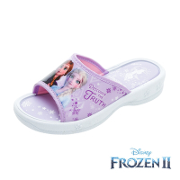 【Disney 迪士尼】正版童款 冰雪奇緣 童PVC拖鞋-紫(FNKS41007)