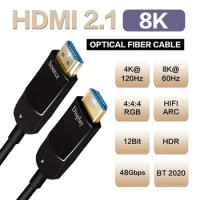 Navceker Optical Fiber 8K 60Hz HDMI 2.1-Compatible Cable 48Gbps 4K 120Hz 144Hz eARC HDR HDCP 2.2 2.3 HDTV PS4 Blu-ray Xbox PC TV