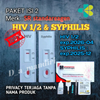 Paket Isi 2 l HIV - SYPHILIS Tes l alat tes HIV dan Syphilis Card 1 paket 2 Alat Test Pemeriksaan Me