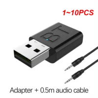 1~10PCS Bluetooth 5.0 Transmitter Receiver 5.0 + EDR Transmit/Receive Two-in-one Bluetooth 5.0 Adapter USB 3.5mm AUX Adapter Car