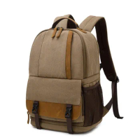 Small Canvas Shoulder Photography Backpack Camera Backpack Professional Multi-function DSLR Drone Laptop Bag