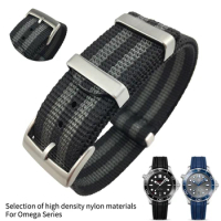 20mm 22mm Nylon Canvas Watch Strap Watchband For Omega Seamaster 300 speedmaster for Citizen for IWC Bracelets Accessories