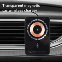Transparent 15W Magnetic Wireless Car Charger Charging Air Vent Mount For iPhone 14/14 Max/14Pro/13/13 Pro/13 Mini/AirPods Pro 3