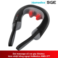 Đai Massage Cổ Vai Gáy Shiatsu Kèm Nhiệt Hồng Ngoại HoMedics NMS-377 SGE