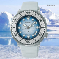 SEIKO 精工 PROSPEX 愛海洋 南極企鵝200米防水機械錶-淺藍43.2mm SRPG59K1/4R35-04Z0H_SK028