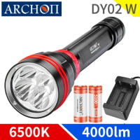 ARCHON DY02W WY08W 4000 lumen diving lighing flashlight dive flashlight Underwater 100m waterproof torch dive lighting lamp