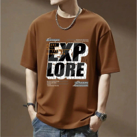 Fashion short-sleeved T-shirt and top, high-quality high-elastic cotton, popular pattern, suitable f