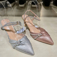 St moritz sepatu sandal pesta selop heels 8cm wanita full aksesoris bling2 ringan empuk & ori size 3