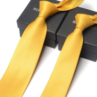 金黃色純色領帶男士商務正裝8cm 紫 灰色窄6cm職業團體舞臺女