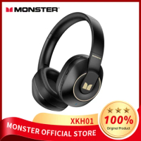 Original Monster XKH01 Wireless Bluetooth 5.3 Headphones Sports Earphones HIFI Sound Smart Low Latency Noise Cancelling With Mic