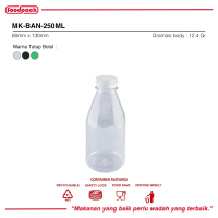 Botol Plastik Transparan Botol Cantik Nanas 250ml - FP BAN-250ML