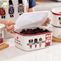保鮮盒大號密封冰箱廚房家用長方形琺瑯收納盒烘焙面包模冰碗 琺瑯製品 搪瓷