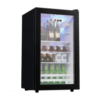 【YouPin】（台灣現貨）110V冷藏櫃92L冰箱酒水展示櫃飲料櫃蛋糕保險櫃製冷酒櫃立式(冷藏櫃/冰吧/冰箱/酒櫃)