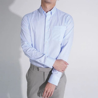 เสื้อเชิ้ต ทรงปกติ Premium Quality Dress Shirt แขนยาว สี Sky Founder era-won