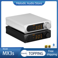 TOPPING MX3S 2.1 Channel Class D HIFI Power amplifier Decoder Bluetooth APTX-HD DAC Headphone Amplifier AMP 62W *2 Output Power
