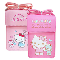 小禮堂 Hello Kitty 皮質直式方形斜背包 (2款隨機)