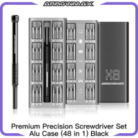 ARROWMAX Premium Precision Screwdriver Set With Alu Case (48 in 1) Hand Tools for Iphone Computer Tri Wing Torx Screwdrivers