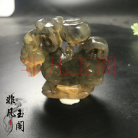 高古玉把件明清仿古玩玉器古董老岫玉羊羊如意掛件玉璧老物件收藏