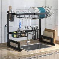 廚房伸縮水槽置物架颱麵碗碟架瀝水籃多功能筷籠收納架