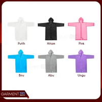Jas Hujan Korean Style Raincoat Eva Transparant Unisex Mantel Dewasa Portable Warna Warni Ringan Dip