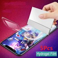 5Pcs Hydrogel Film For Xiaomi Redmi Note 9 10 11 12 8 Pro Screen Protector Redmi Note 9S 10S 11S 9A 9C 12C 13C 9T 10T 8T