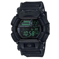【CASIO】G-SHOCK 人氣霧面跳色街頭造型錶-黑X綠(GD-400MB-1)