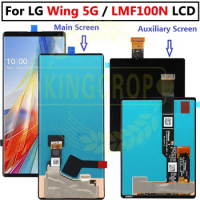 Original For LG Wing LCD Touch Screen Digitizer Assembly For LG Wing 5G Auxiliary LCD Replacement LMF100N, LM-F100N, LM-F100