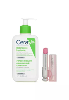 Christian Dior CHRISTIAN DIOR - Christian Dior 誘惑煥彩潤唇膏 - #001 Pink(期間限定單盒裝) 3.2g X CeraVe 溫和保濕潔膚露 中性