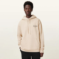 【ALLSAINTS】UNDERGROUND 純棉LOGO連帽衛衣-米 M034NB(寬鬆版型)