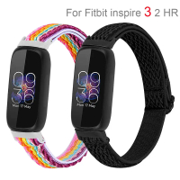 สายนาฬิกาไนลอนถักใหม่ เข้ากันได้กับ Fitbit Inspire 3/2 สายรัดข้อมือแบบยืดหยุ่นสำหรับกีฬา ใช้ได้กับ F