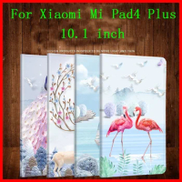 Luxury PU Leather Flip Tablet Case For Xiaomi Mi Pad 4 plus 10.1 inch Shell Coque Mi Pad4 Mipad 4 Plus Smart Stand Cover Fundas