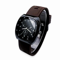 JAM TANGAN WANITA MODEL OVAL P3RM4T4  STRAP RUBBER Besi Elegan Sabuk hitam